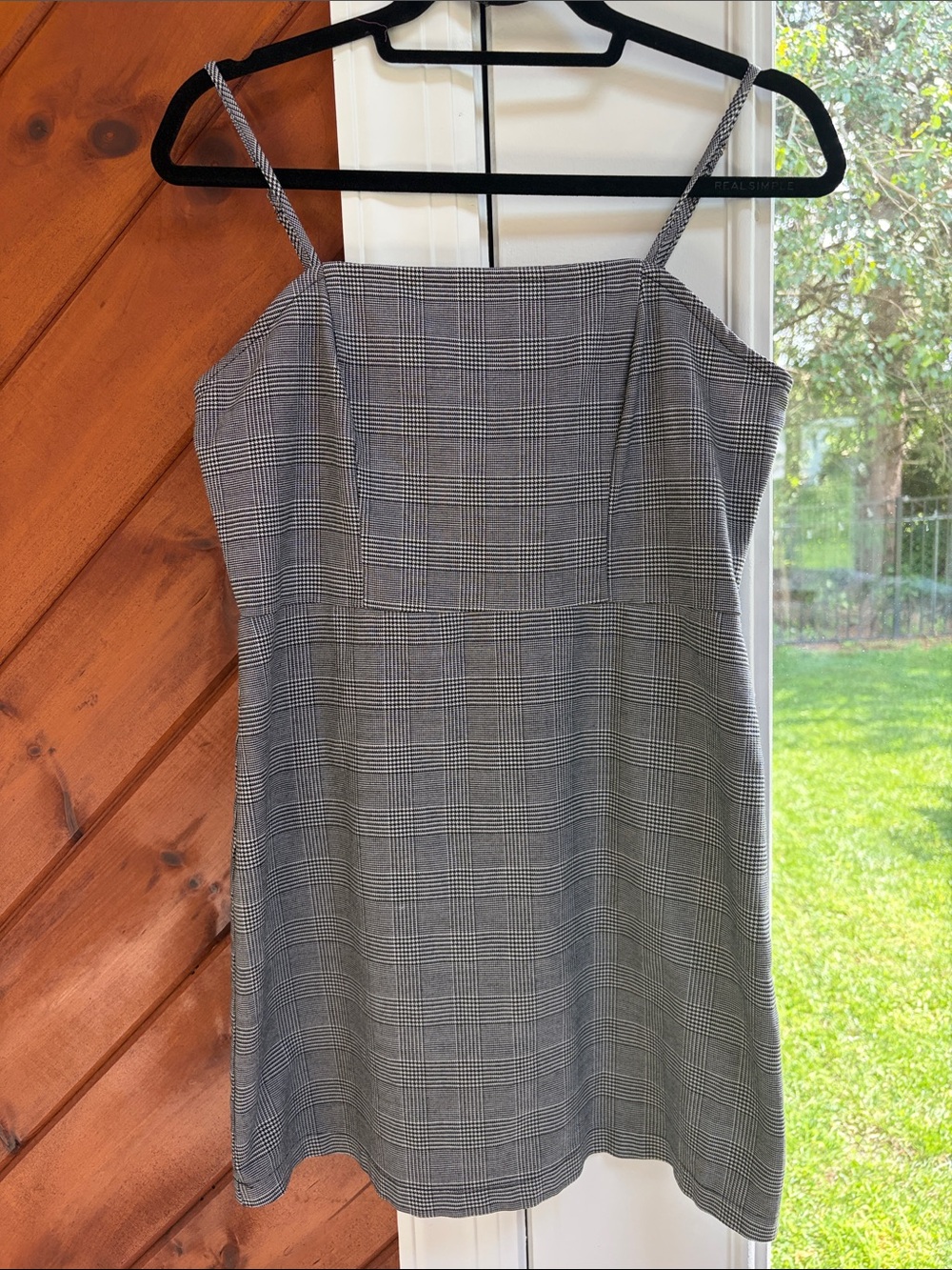 Forever 21 Gray Plaid Mini Slip Dress
